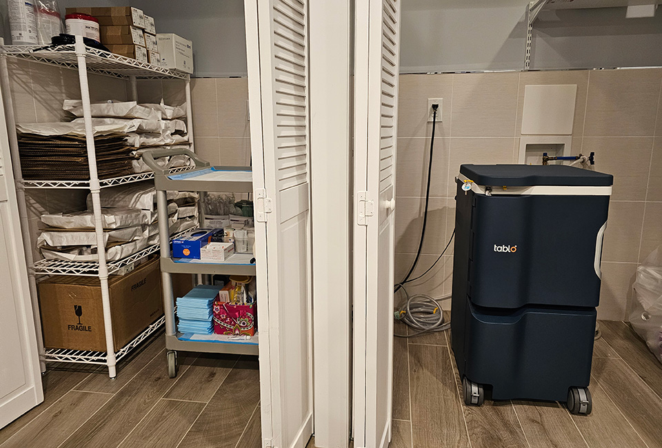 Setup with closet and Tablo